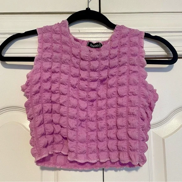 Boohoo Pink Bubble Matching Set Sz Small - Picture 4 of 6